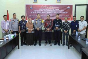 Polres Majene Bersama KPU Majene Siap Bersinergi Demi Menjaga Kondusifitas Pemilu Dan Pilkada 2024