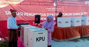 KPU  Majene Simulasi Pemungutan Suara Pemilu 2024