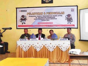 Kapolsek Pamboang Hadiri Pelantikan Pengawas Tempat Pemungutan Suara (PTPS) Di Kecamatan Pamboang