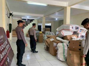 Polres Majene Maksimalkan Pengamanan Gudang Logistik KPU Majene