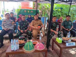 Peresmian 1.898 Titik Air, Bhabinkamtibmas Polres Majene Hadiri Gerakan TNI AD Manunggal Di Kelurahan Baurung