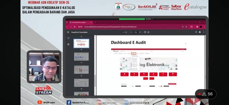 BPSDMD Sulbar Sukses Tutup Pekan Januari 2024 dengan Webinar E-Katalog dalam Pengadaan Barjas