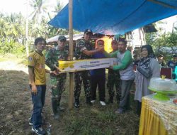 Dandim 1401 Serahkan Bantuan Mesin Air Kepada Kelompok Tani