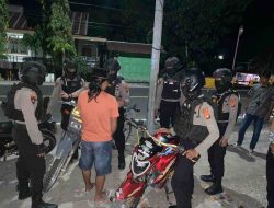 Sat Samapta Polres Majene Patroli Malam Cegah Aksi Balap Liar