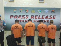 Terlibat Kasus Penyalahgunaan Narkotika, Polres Majene Tangkap Empat Tersangka Dalam Operasi Antik 2024
