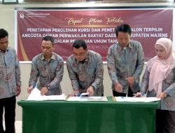 KPU Kabupaten Majene  Resmi Tetapkan 25 Caleg Terpilih