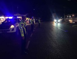 Antisipasi Kejahatan Dan Pelanggaran Lalu Lintas, Satlantas Polres Majene Gelar Patroli Blue Light