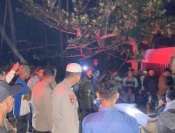 Polsek Sendana Langsung Datangi TKP Pemotor Yang Tewas Tertimpa Pohon Di Wilayah Bukit Samang
