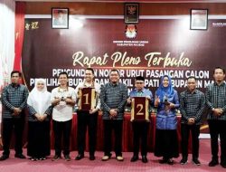 Pengundian Nomor Urut Pilkada Majene: AMANAH No 1, AST-Rita No 2