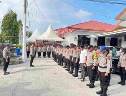 Kapolres Majene Pimpin Langsung Ratusan Personelnya Amankan Tahap Penetapan dan Pengambilan Nomor Urut Pasangan Calon Bupati Dan Wakil Bupati Majene