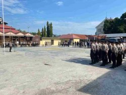 Polres Majene Gelar Apel Siaga Menjelang Pelantikan Presiden dan Wakil Presiden Terpilih