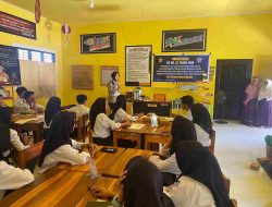 Unit Kamseltibcar Satlantas Polres Majene Gelar Sosialisasi Tertib Lalu Lintas di SMK Mega Link Majene