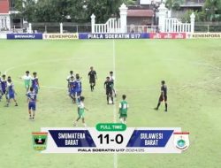 Piala Soeratin U17, Kesebelasan Sumbar Gilas Kesebelasan dari Sulbar dengan Skor 11-0