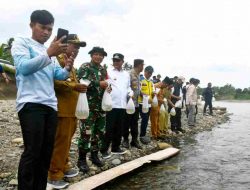 Tiga Puluh Ribu Benih Ikan Nila Dilepas di Bendungan Banua Majene