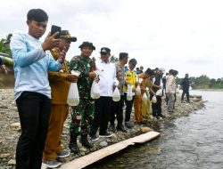 Tiga Puluh Ribu Benih Ikan Nila Dilepas di Bendungan Banua Majene