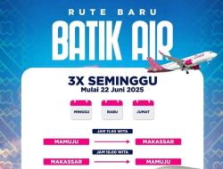 Dukung Visi SDK-JSM, Pesawat Batik Air Resmi Kembali Beroperasi di Bandara Tampa Padang Mamuju Minggu Besok