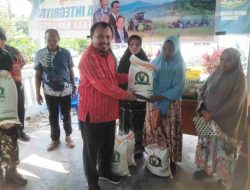 Bulog dan Pemprov Sulbar Salurkan Bantuan Pangan Beras, Dandim Mamuju Pantau Prosesnya