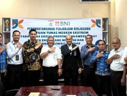Dinsos Sulbar dan BNI Tandatangani Perjanjian Kerja Sama Penyaluran Bantuan Tunai bagi Masyarakat Miskin Ekstrem