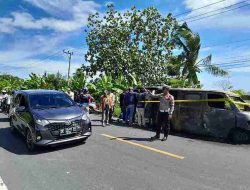Mobil Pembawa Uang Rp5,2 Miliar Milik SSI Terbakar di Polman, Polres Polman Lakukan Penyelidikan