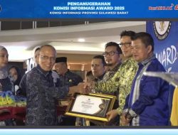 Bapperida Sulbar Raih Predikat “Informatif” di KI Award 2025