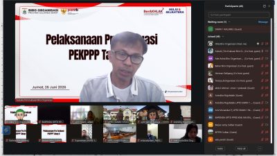 Biro Organisasi Setda Sulbar Gelar Pra Evaluasi PEKPPP Mandiri 2026, Ingatkan OPP Lengkapi Bukti Dukung
