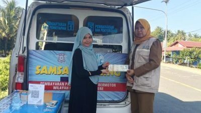 SAMSAT Keliling Hadir di Malunda, Permudah Warga Bayar Pajak Kendaraan dan Dongkrak Pendapatan Daerah