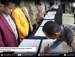 Rektor Unsulbar Teken PKS Penguatan Kekayaan Intelektual dengan Kemenkum Sulbar